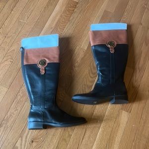 New without box Tommy Hilfiger size 10 wide calf boot man-made materials.